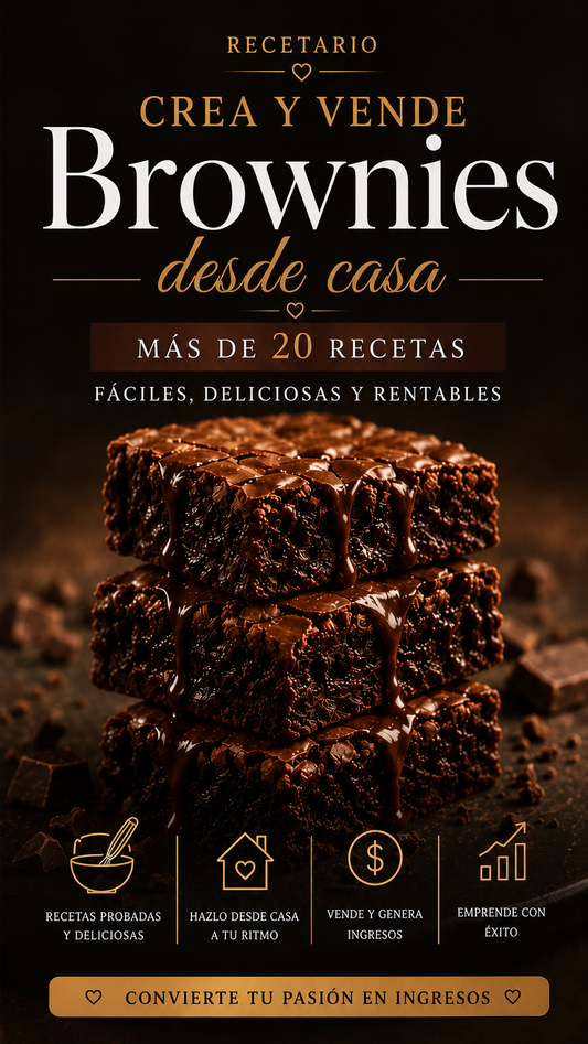 EMPRENDE CON BROWNIES : guía para emprender desde casa con 20 exclusivas recetas